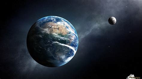 Earth And Moon Space View Johan Swanepoel