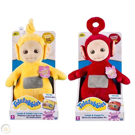 2 Teletubbies 10 Tickle Laugh And Giggle Stuffed Plush Po And Laa Laa Red