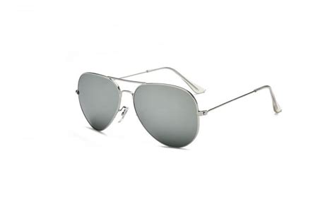 Mirror Aviator Sunglasses Silver Au