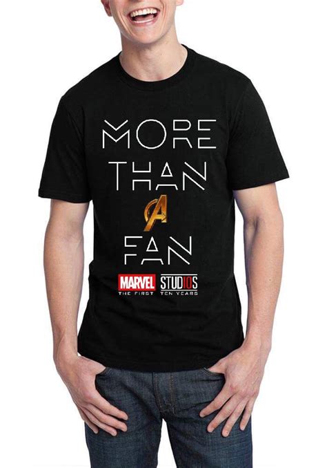 More Than A Fan Marvel Studios Black T Shirt Swag Shirts