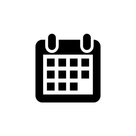 Calendar Icon Black