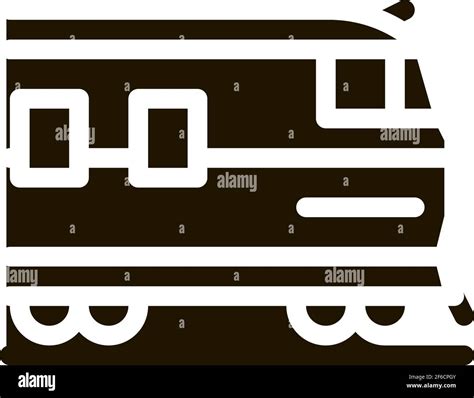 Suburban Electric Train Icon Vector Glyph Illustration Stock Vector