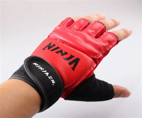 Free Shipping Boxing Gloves Extension Wrist Leather Half Fighting