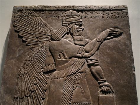 Assyrian Relief Carving Winged Man Again Possibly Asshur Flickr