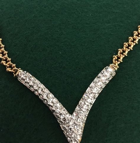 Vintage Swarovski Crystal Gold Tone Necklace