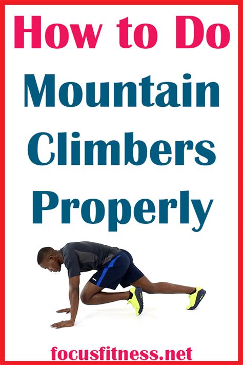 How To Do Mountain Climbers Exercise Properly Focus Fitness