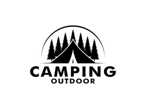 premium vector camp logo design tent camping logo vector template