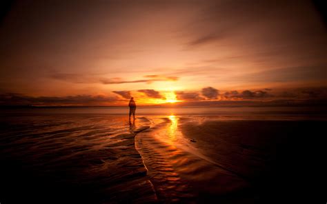 Landscapes Mood Emotion Beaches Sunset Sunrise Reflection Ocean