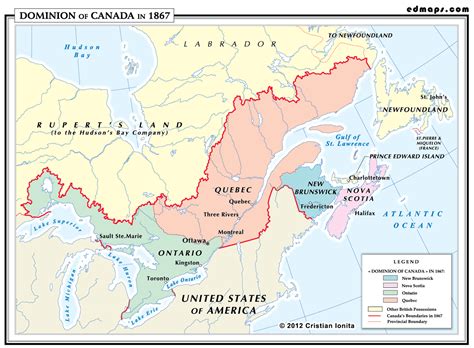 What Canada Looked Like In 1867 Canada