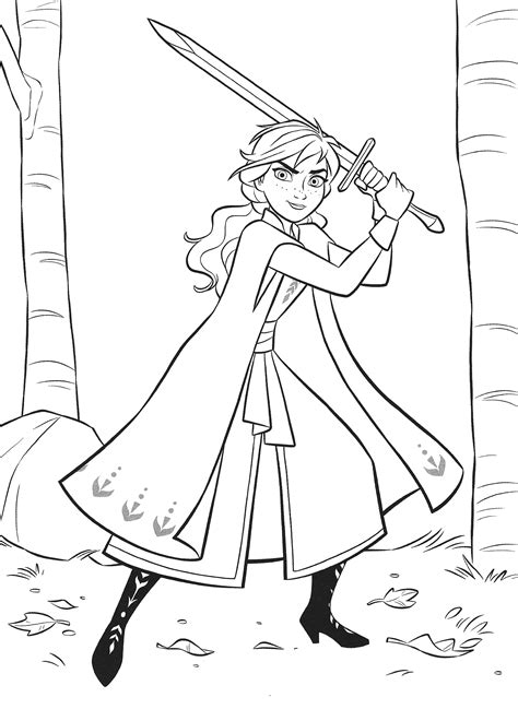 New Frozen 2 coloring pages with Anna - YouLoveIt.com