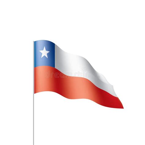 Chile Flag Vector Illustration Stock Vector Illustration Of