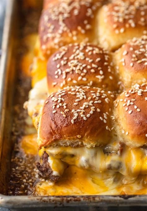 Cheeseburger Sliders Recipe Baked The Cookie Rookie
