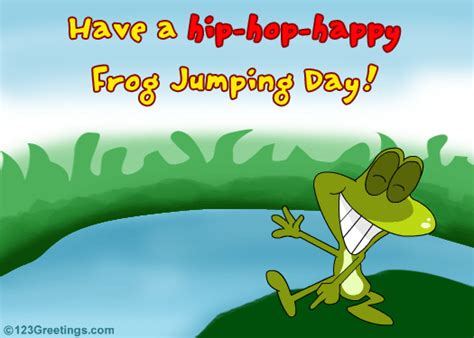 Frog Jumping Day Fun Free Frog Jumping Day Ecards Greeting Cards