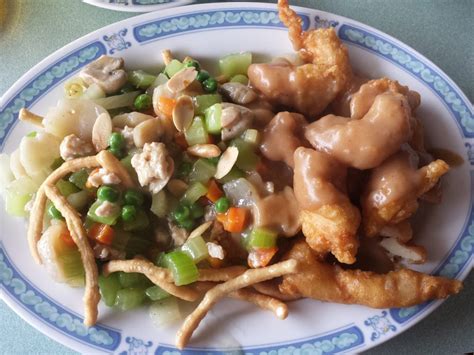 Chicken Subgum Chow Mein And Breaded Almond Chicken Yelp