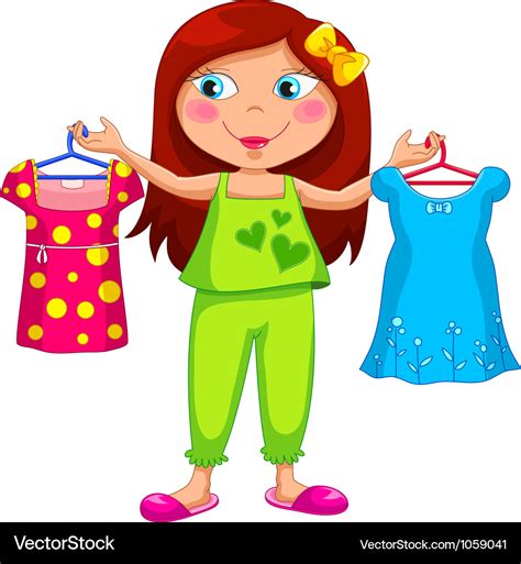 Getting Dressed Royalty Free Vector Image Vectorstock