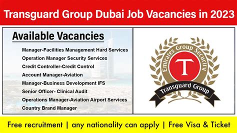 Transguard Group Dubai Job Vacancies In 2023 Employees Are Urgently