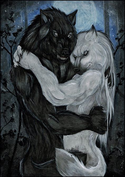 His Silver Love Werewolf Art Werewolf Lycanthrope
