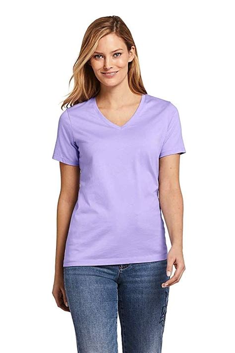 Lands End Womens Petite Supima Cotton Short Sleeve T Shirt Relaxed