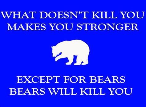 What Doesn T Kill You Makes You Stronger Except For Bears Etsy