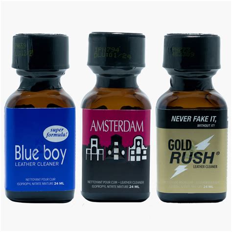 Amsterdam Gold Rush Blue Boy Poppers 3 Pack Mix Xl Poppers Sale
