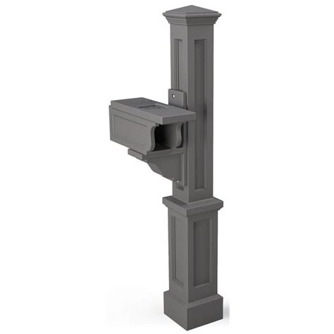 Mayne Rockport Single Traditional Plastic Mail Post In Graphite Gray