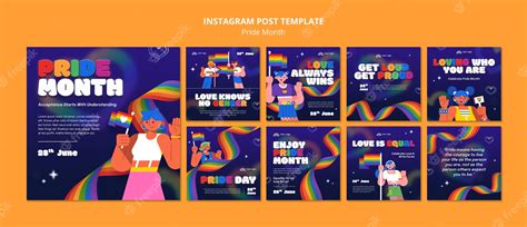 Premium Psd Pride Month Celebration Instagram Posts