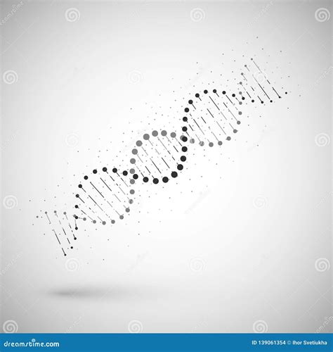 Abstract Dna Structure Dna Icon Isolated On White Background Vector