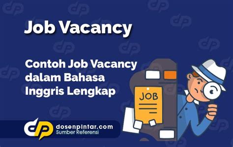 Contoh Job Vacancy Dalam Bahasa Inggris Monday Daily