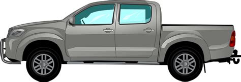 Gray Toyota Four Door Truck Clipart Free Download Transparent Png