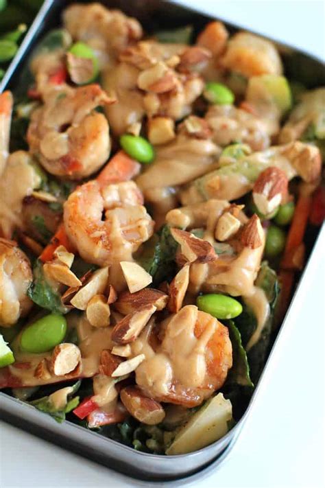 This thai shrimp salad is tangy, spicy & amazingly delicious. Thai Shrimp Crunch Salad - Dinner, then Dessert