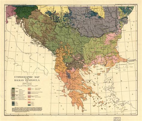 Ethnographic Map Of The Balkan Peninsula Library Of Congress
