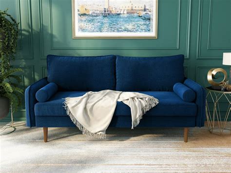 Blue Velvet Sofa Inspiration For A Luxurious Living Room Decoist