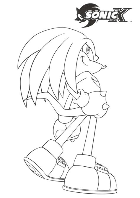 Printable knuckles the echidna pdf coloring page. Knuckles coloring by inukagomefan on DeviantArt