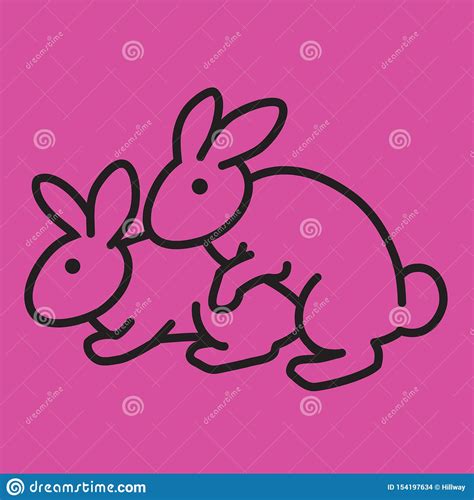 Two Rabbits Have Sex Stock Vector Illustration Of Easter 154197634