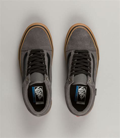 Vans Old Skool Pro Shoes Grey Black Gum Flatspot