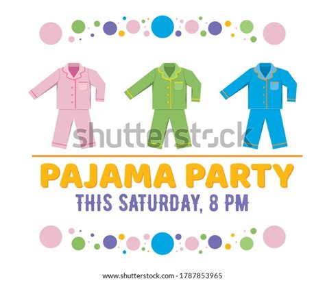 Pajama Party Vector Illustration Isolated On Stock Vector Royalty Free
