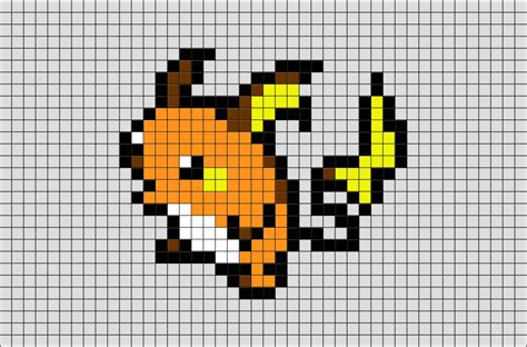 Grid Pokemon Pixel Art Pikachu Macacosmelhorados
