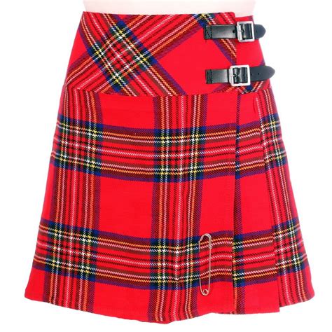 Ladies Royal Stewart Tartan Skirt Scottish Mini Billie Kilt Mod Skirt