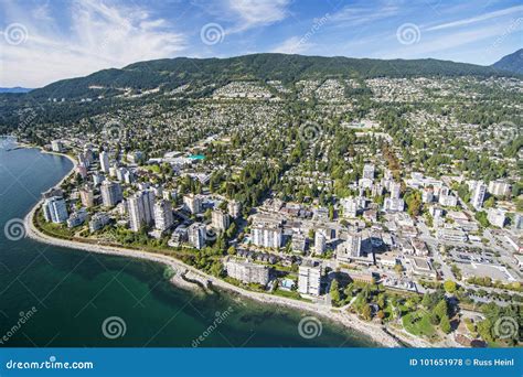 Aerial Image Of West Vancouver Bc Stock Photo Image Of Beach Shore