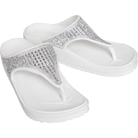 Buy Skechers Womens Cali Breeze 20 Luxe Foam Sandals White