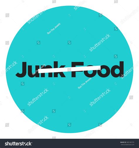 No Junk Food Flat Style Vector Stock Vector Royalty Free 585185725