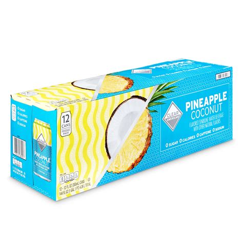 Clear American Sparkling Water Pineapple Coconut 12 Fl Oz 12 Count