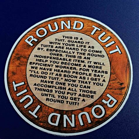 Round Tuit Humorous Sticker Decal Heads Stickers And Decals