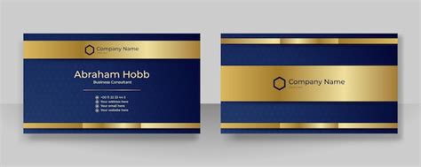 Premium Vector Modern Creative And Clean Blue Gold Business Card