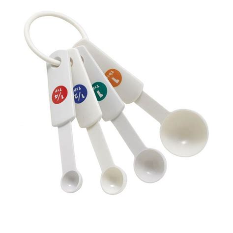 Still having trouble remembering this? 4-Pc Plastic Measuring Spoon Set ( 1/4 Tsp, 1/2 Tsp, 1 Tsp ...