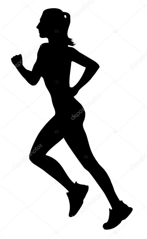 Running Woman Silhouette — Stock Vector © Predragilievsi 82992460