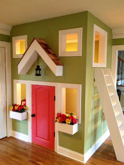 Indoor Two Story Playhouse Indoor Playroom Play Houses Living Room Plan