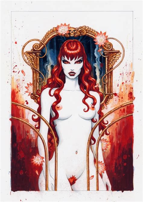 Nude Lilith In Red Raven S Collectionneur Comic Art Gallery Room