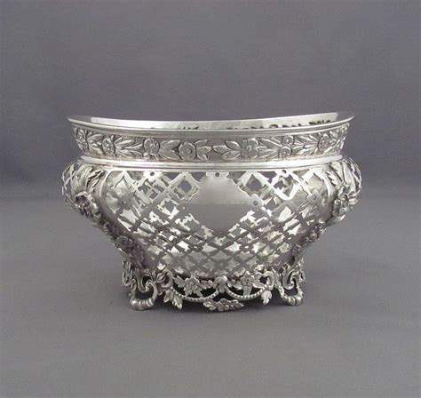 Victorian Sterling Silver Baskets Jh Tee Antiques
