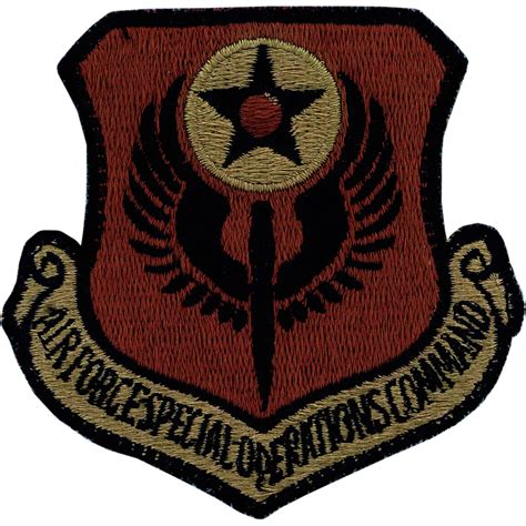 Air Force Patch Special Operations Command Hook And Loop Ocp Rank